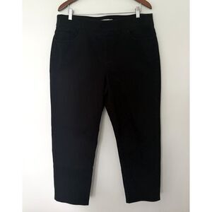 Soft Surroundings Ultimate Denim Pull On Crop Black Jeans Comfortable Stretch XL